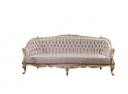 Barock Sofa 3-Sëtz Stuff Klassesch Design Textil Sofa Luxus Nei