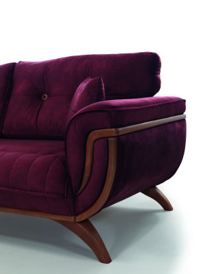 Wunnzëmmer Sofagarnitur 3 3 1 1 Sëtzer Couch Polster Garnitur Textil Design