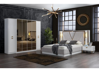 Modern eleganten Schlofzëmmer-Miwwel-Set am luxuriéisen Design an zäitgeméissen Stil