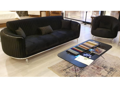 Canapé-Set 3+1 Sëtzer Set Design Polster Couch Modern Luxus Nei