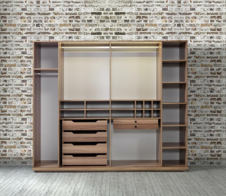 Duerchsichtege Kleederschaf Miwwelen Luxus Design Ariichtung Schlofzëmmer