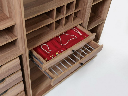 Duerchsichtege Kleederschaf Miwwelen Luxus Design Ariichtung Schlofzëmmer