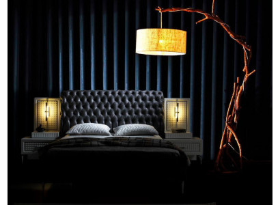 Elegant Chesterfield-Schlofkummergarnitur a Schwaarz a Wäiss