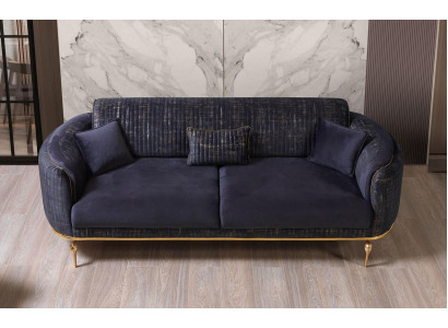 Wunnzëmmer Canapé 3-Sëtzer Blo Miwwelen Luxus Canapéën XXL Miwwelen Canapé Sofas