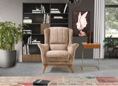 Wunnzëmmer Fauteuil Design Couch Textil Luxus Polster Lounge Club Einsëtzer