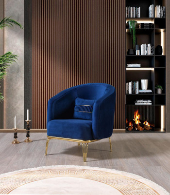 Wunnzëmmer Sëtzfauteuil 1-Sëtz Couch Polster Luxus Textil Neit Design