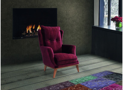 Wunnzëmmer Fotell 1-Sëtzer Canapé Këssen Sëtz-Design Textil Këssen Stoff