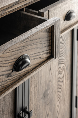 Designer Kommode Anrichte Side Low Board Schaf Wohnzëmmer Regal Holz Luxus