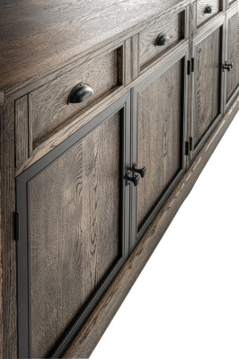 Designer Kommode Anrichte Side Low Board Schaf Wohnzëmmer Regal Holz Luxus