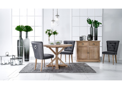 Klasseschen Design Ronddësch Ronndësch Holz Dëscher 110/140 cm Iesszëmmer Neit