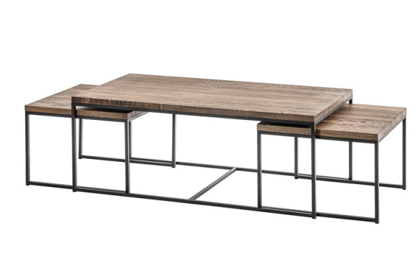Holz Design Niewendëscher Canapé Dësch Sofa Wunnzëmmer 3x Set Wunnzëmmer Loft