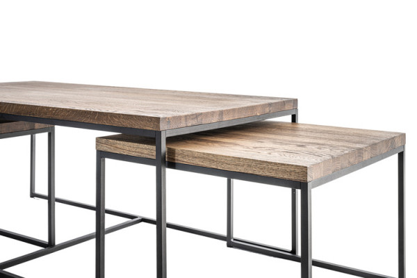 Holz Design Niewendëscher Canapé Dësch Sofa Wunnzëmmer 3x Set Wunnzëmmer Loft