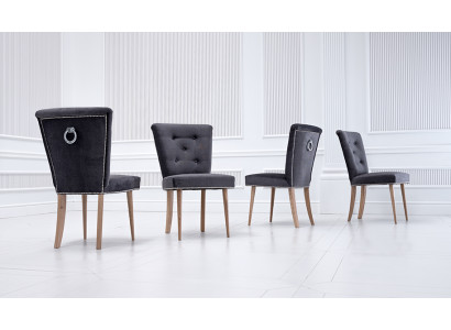 Chesterfield Stull Set Grupp 6x Lehnstill Polster Sëtzgrupp