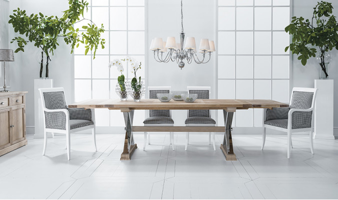 Design Iessdësch klassesch hëlze Still ausziebare Wunnzëmmer Luxus