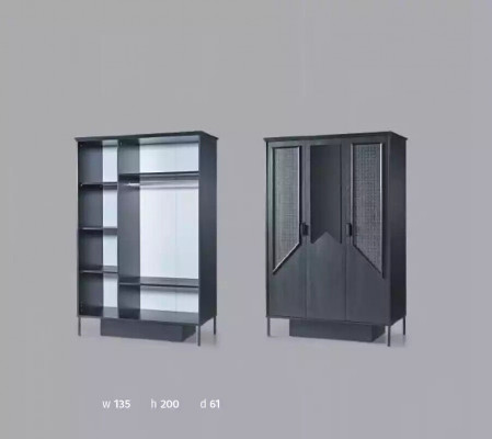 Kleederstréch Schaf Miwwelen Schlofkummer Schief Hëlz Loft Ariichtung Schwaarz