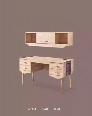 Sekretär Schreifdësch Dësch 134x60x77 Schreifdëscher Dëscher Miwwelen Holz Computer