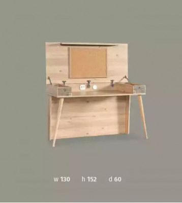 Sekretär Schreifdësch Dësch 130x60x152 Schreifdëscher Dëscher Miwwelen Holz Computer