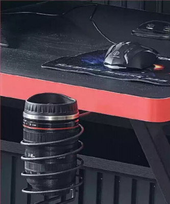 Modern Dëscher Schreifdësch Kanderschreifdësch schwaarz Gamer Computer Dësch