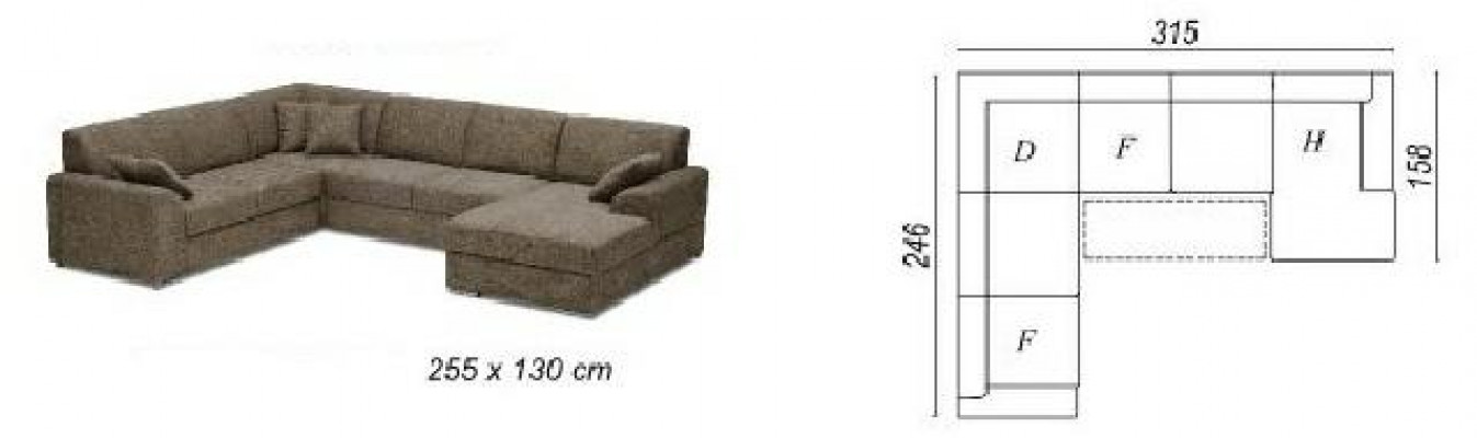 Luxuriéis U-fërmegt Polstersofa am eleganten zäitgenëssesche Stil mat raffinéiertem.