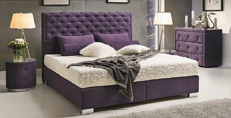 Kontinentale Boxspring héich Duebel Bett Better Polster Lieder Textil Bett Neit
