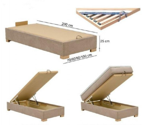 Kontinentale Boxspring héich Duebel Bett Better Polster Lieder Textil Bett Neit
