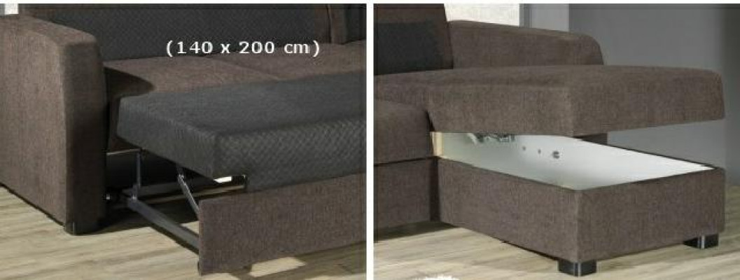 Eckcouch Sofa Canapé Lieder Textil Stoff Wunnlandschaft Garnitur Polster Eck CAPRI