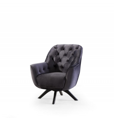 Sëtzgeleeënheet Modern Schwaarz Faarf Wunnzëmmer Textil Luxus Design Miwwelen