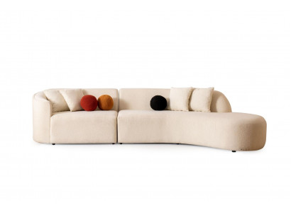 Designer wäisst Canapé Sofa Ecksofa L-Form Modern Miwwelen Wunnzëmmer Eckgarnitur