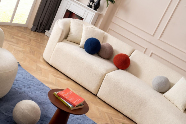 Designer wäisst Canapé Sofa Ecksofa L-Form Modern Miwwelen Wunnzëmmer Eckgarnitur