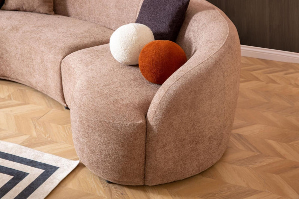 Designer ronn Sofa brong Eckgarnitur modern Miwwelen Wunnzëmmer Luxus Couchen