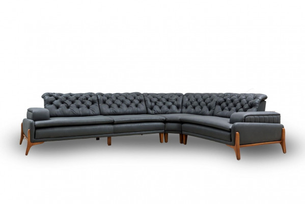 Luxus Ecksofa L-Form mat Musekssystem Modern gro Polstermöbel Konschtlieder