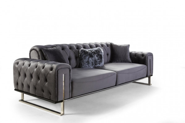 Designer Wunnzëmmer Set Sofagarnitur 3+3+1 Sëtzmöbel Garnituren 3tlg.