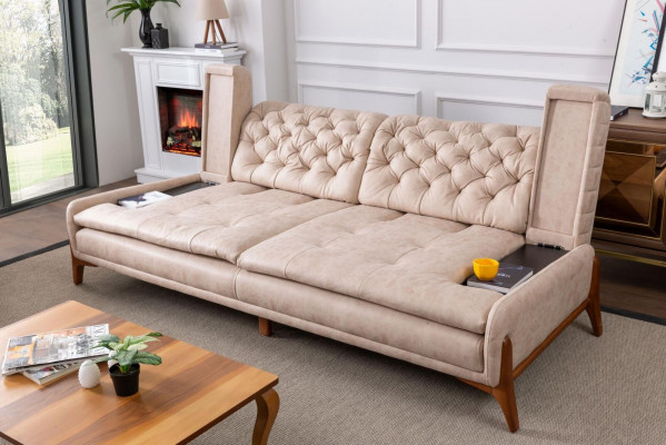 Wunnenzëmmer Set Sofagarnitur 3+1 Ecksofa L-Form Eckgarnitur Eckcouch Couch 3tlg.