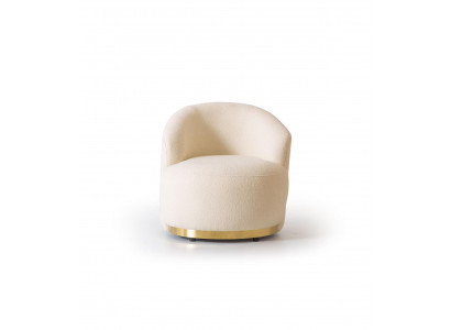 Sessel Modern Wäiss Wunnzëmmer Textil Luxus Design Lounge Club Einsëtzer