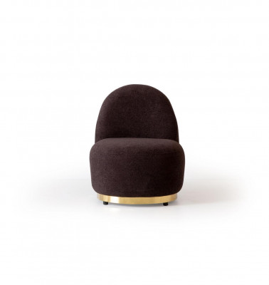 Sëtz Modern Braun Wunneng Textil Luxus Design Miwwel Lounge Club
