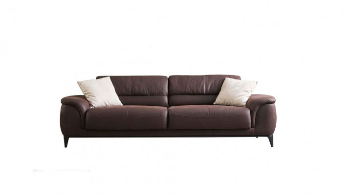 Polsterkanapee Dräisëtzer Couch Sofa 3 Sëtzer Brong Stoff Stoffsofa Sofas