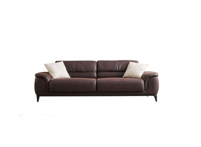 Polsterkanapee Dräisëtzer Couch Sofa 3 Sëtzer Brong Stoff Stoffsofa Sofas