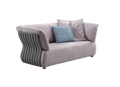 Sofa 2 Sëtzer Designer Sofa Couch Polstersofa Couchen Stoff Textil Nei