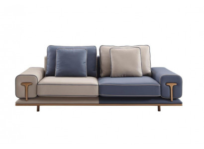 Luxus Wunnzëmmer Sofa 3-Sëtzer Polstersofa Textil Sëtz Design Canapé Modern
