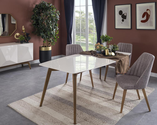 Moderne Komplett Iessdësch Moderne 4x Still Design Iesszëmmer Miwwelen