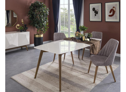 Moderne Komplett Iessdësch Moderne 4x Still Design Iesszëmmer Miwwelen