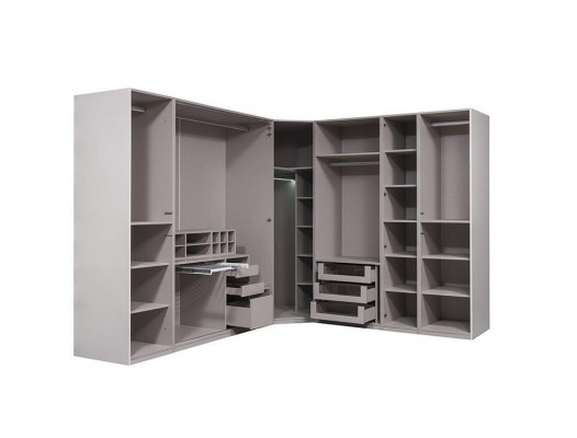 Eckschaf Design Luxus Schlofzëmmermiwwelen Holz Kleederschaf Modern