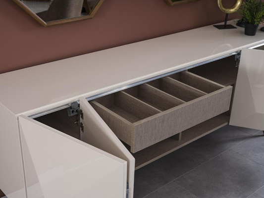 Modern Iesszëmmer Miwweldesign Sideboard mat 2x Spigel Ariichtung