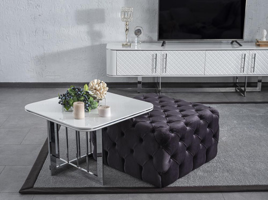 Wunnzëmmer Couchdësch Modern Miwweldesign Ariichtung Säitentësch