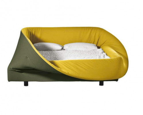 Schlofzëmmer Bett Designer Miwwel nei Luxus Material Holz