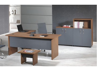 Komplettbüro Bürosmiwwelen Schafschant Büro Büro schaf Set 4tlg Holz Braun
