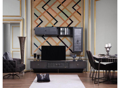 Luxus Wunnwand Wunnzëmmer Sideboard RTV Regal Maueren Schaf