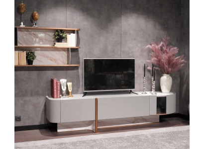 Wunnzëmmer Set Luxus Wunnwand TV-Stänner Sideboard Nei Wandregal
