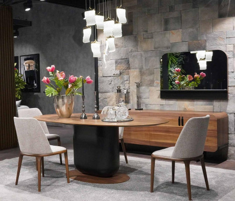 Iesszëmmer Komplett Set Iessdësch Stull Iesszëmmer Set Iess Grupp Holz Dësch 5 Deeler