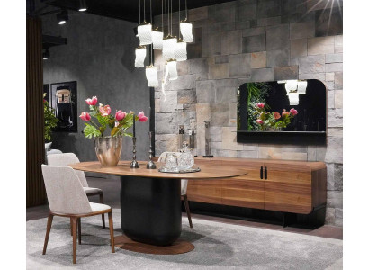 Iesszëmmer Set 6tlg Iessdësch Still Iess Grupp Sideboard Anrichte Miwwelen